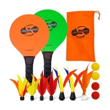 Jazzminton Pro Set - Racquetball Game Fun for Kids & Adults - All Season Indo...