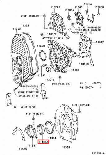 Genuine Hilux LN170 LN167 LN166 LN165 2L 3L 5L Rear Main Oil Crankshaft Seal - Picture 11 of 20