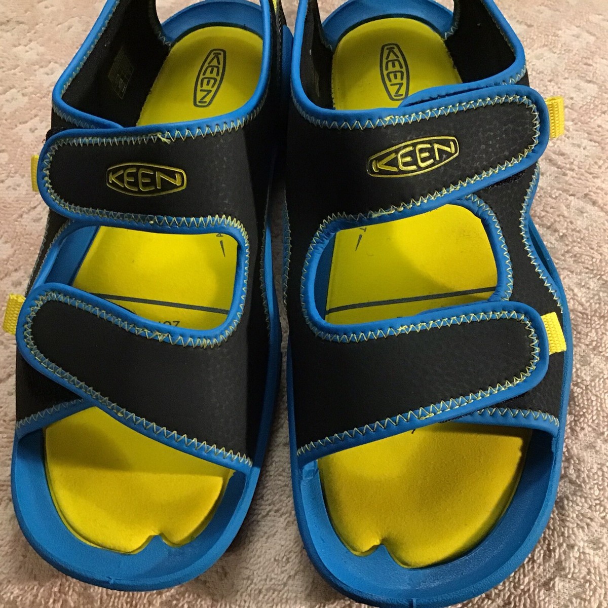 Boys Keen Blue Black Knotch Creek Open Toe Water Shoes  display picture 2