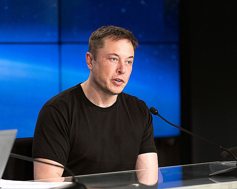 ELON MUSK AT FALCON HEAVY PRESS CONFERENCE 11x14 GLOSSY PHOTO PRINT | eBay