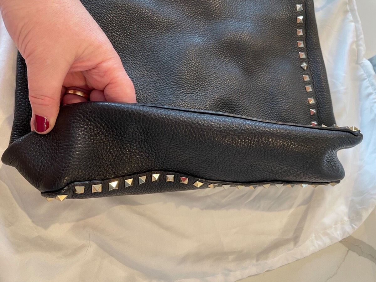 Valentino Rockstud Messenger Crossbody Bag- Large (Black