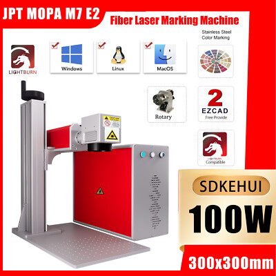 100W JPT M7 Mopa Faserlaser Markiermaschine Fiber Laser Marking Machine & D80