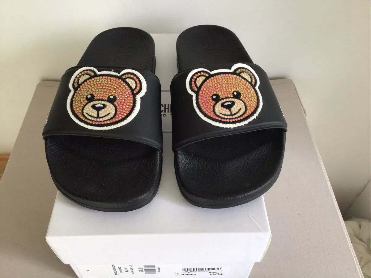 Girls Moschino Sliders Brand New Size 1 2 eBay