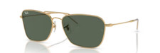 Ray-Ban Caravan Reverse Gold Frame, Green Lens Sunglasses RBR0102S 001/VR 58