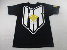 Headrush T Shirt Mens Medium Hawaii Fortune Favours The Brave Flag Black MMA M