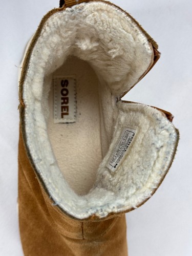 Sorel Kinetic Short Suede Zip Ankle Boots Womens Size 7.5 Camel Waterproof Boot - Picture 10 of 16