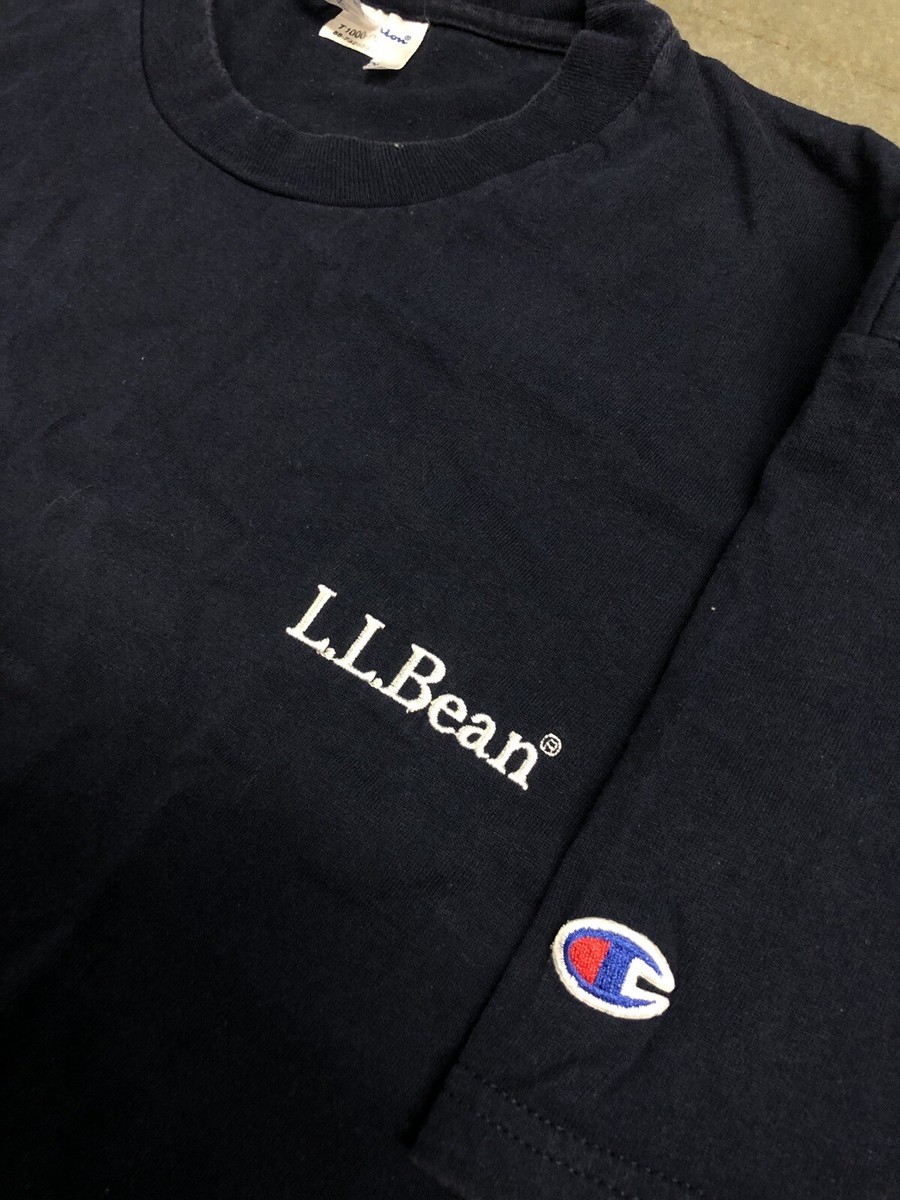 Vintage 90's L.L. Bean x Champion Embroidered Logo T-Shirt Men's