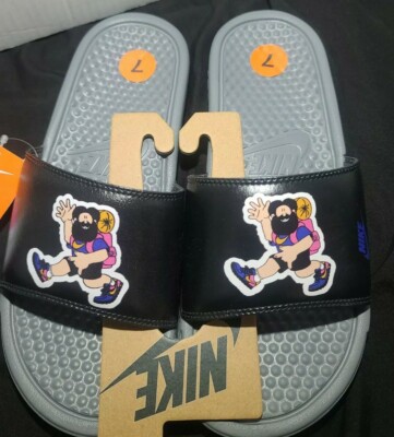 Nike Benassi jdi print hiker cartoon slides sz 7 new | eBay