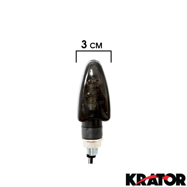 Nuevo Mini Tallo Humo Motocicleta Señales de Giro Intermitentes Luces Bicicleta Ámbar Intermitentes Foto 3 de 4