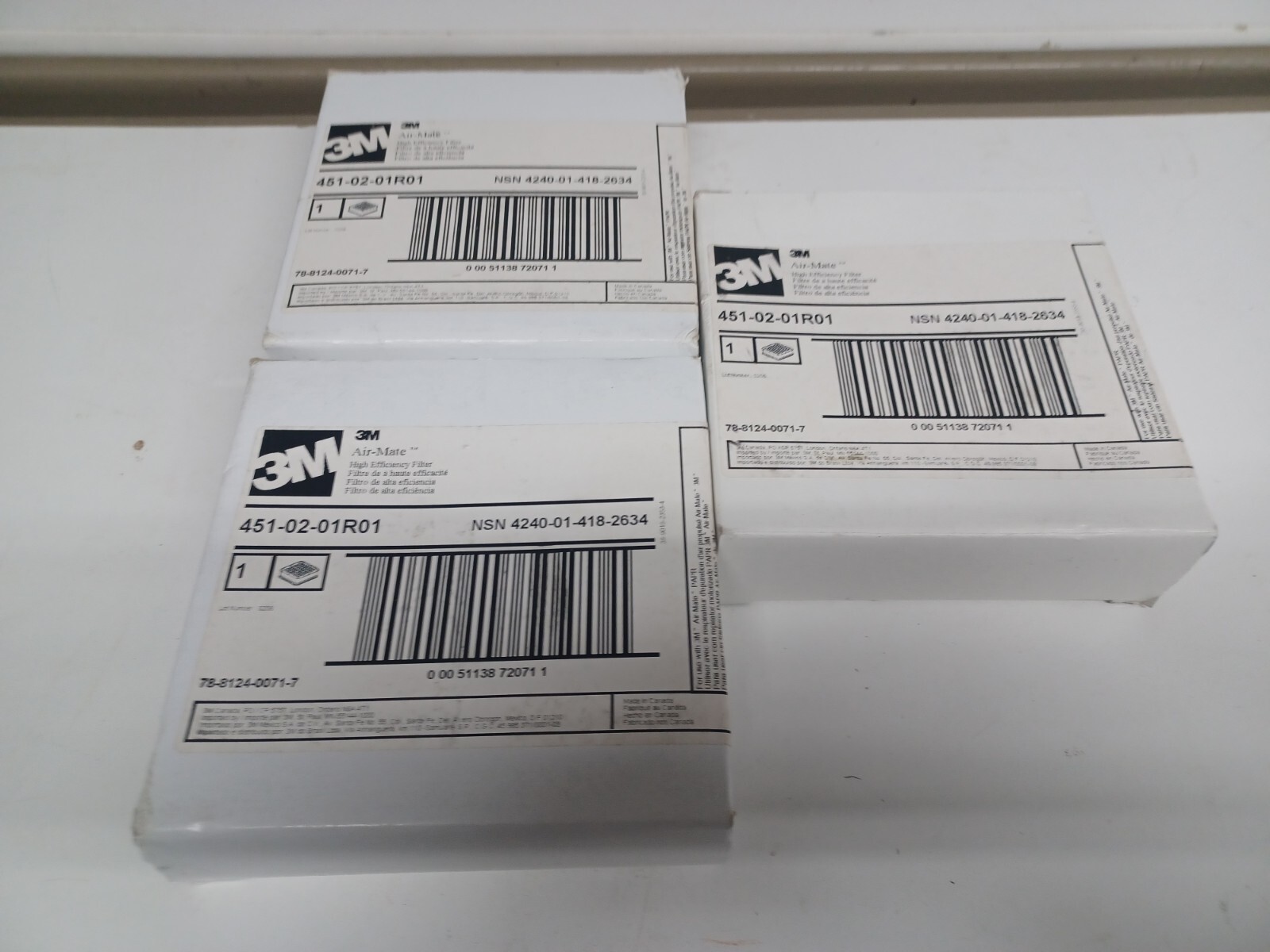 Lot of 3 3M 451-02-01R01 Air-Mate HEPA Filters with Free Shipping
