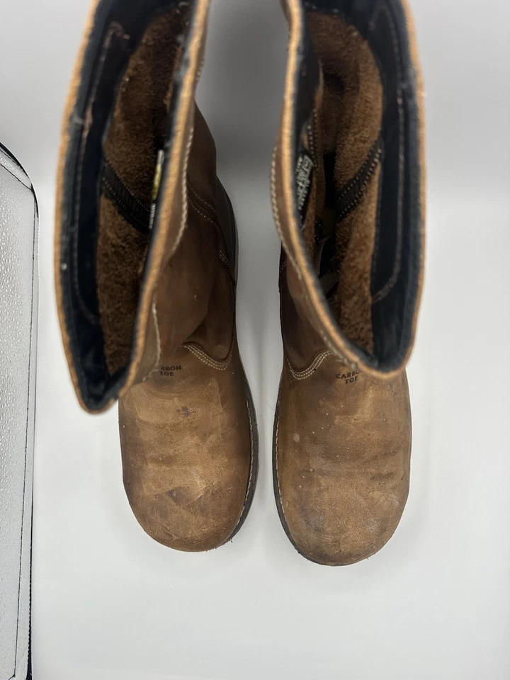 Мужские рабочие ботинки KEEN Utility размер 13D с карбоновым носком коричневые кожаные без застежек EH ASTM - Изображение 3 из 4