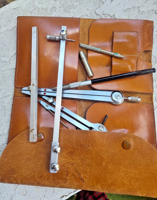 Vintage Engineering Drafting   Vemco - Case And Drafting Tools