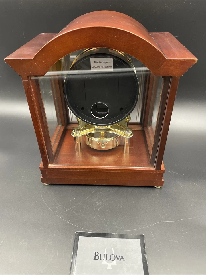 BULOVA - BARDWEL - CONTEMPORARY MANTEL CLOCK WOOD CASE/HIGH GLOSS FINISH B1987 - Image 4 of 4