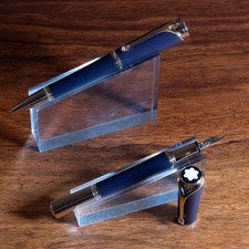 Montblanc Princesse Grace de Monaco Fountain and Rollerball Pens Pair