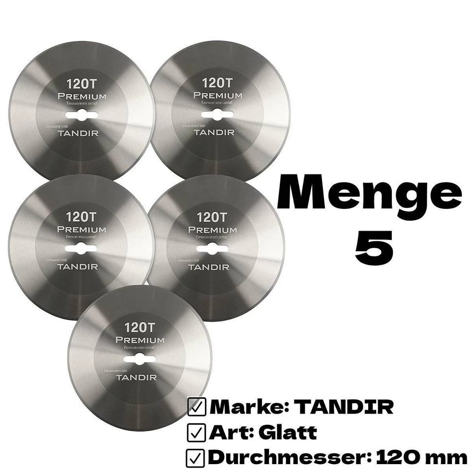 5x Gastronics Kreismesser für TANDIR 120mm Glatt Dönermesser Gyrosmesser