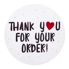 500Pcs 1.5"/2.5" Thank You For Your Order Stickers Small Business Envelope Lable