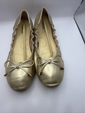 gold ballet flats