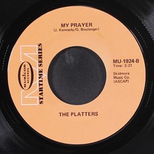 PLATTERS: my prayer / i love you 1,000 times MUSICOR 7" Single 45 RPM