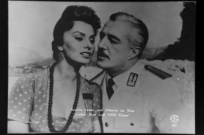 Sophia Loren Vittorio De Sica Film Still Bread Love and  c.1950 Glass Negative