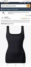 EUYZOU Women Tummy Control Shapewear Tank Tops Seamless Square Neck Compression