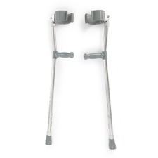 Mckesson Steel Adult Forearm Crutches 5' to 6' 2" User Ht. 1 pair included