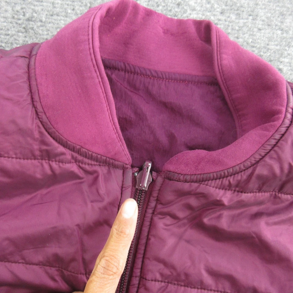 Chaqueta Lululemon Mujer 8 Púrpura Reversible Bomber PrimaLoft Aislada Cremallera Completa Foto 3 de 4