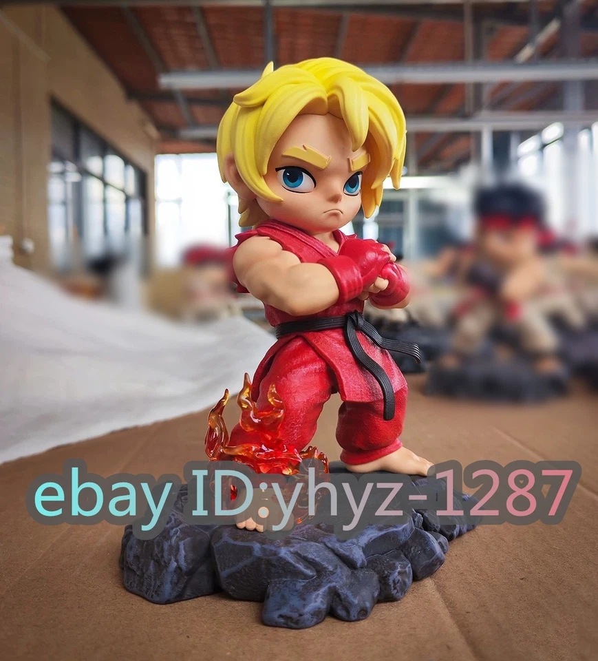 NINETY SEVEN Street Fighter KEN Yellow Red Statue Figure Resin Model H15CM/6in - Image 3 of 3