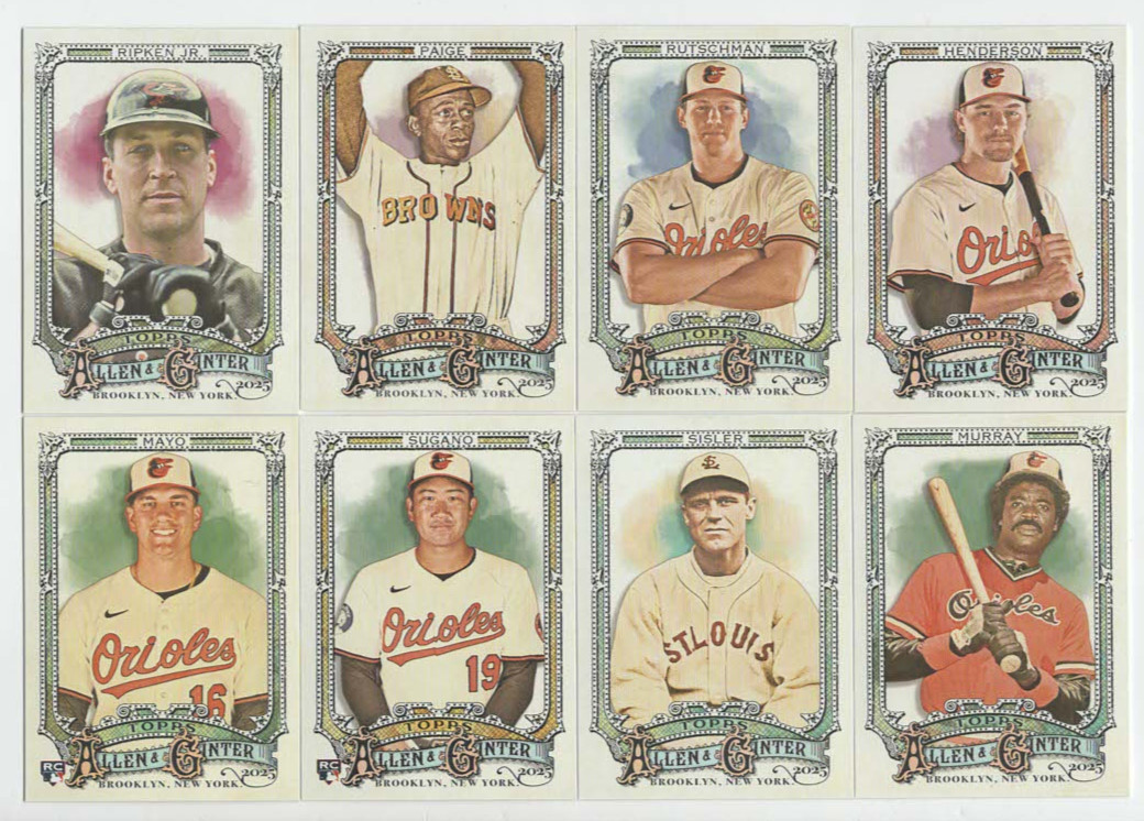 COMPLETE BALTIMORE ORIOLES 2025 TOPPS ALLEN & GINTER (11) TEAM SET W/ RCs & SPs