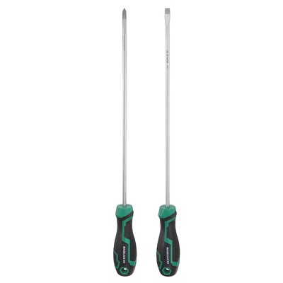 2pcs PH1+SL5 Screwdriver Set 13.6'' Magnetic Phillips and Slotted Screwdrivers