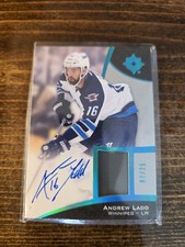 2015–16 Upper Deck Ultimate Collection Spectrum Teal Andrew Ladd Auto Patch 7/25