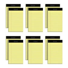 12 Pack 5 x 8 Legal Pads Yellow Lined Paper Notepads  50 Sheets Per Writing Pad