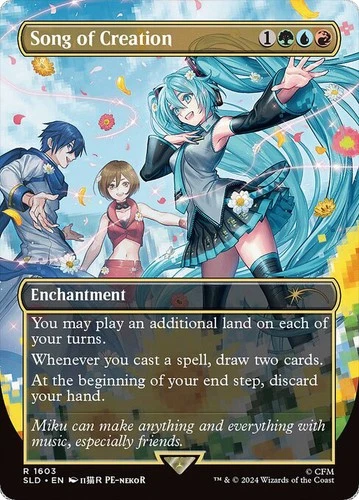 MTG Song of Creation(Hatsune Miku)  Borderless - Secret Lair Drop #1603