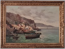 Dipinto di Antonio Gravina con Titolo: Marina - Olio Su Tela 120 X 90
