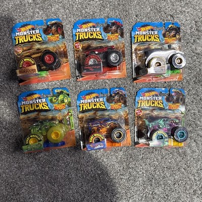 Hot Wheels Monster Trucks Giant WheelNEW! Complete Set Of 6 Delivery Zombie Wrex
