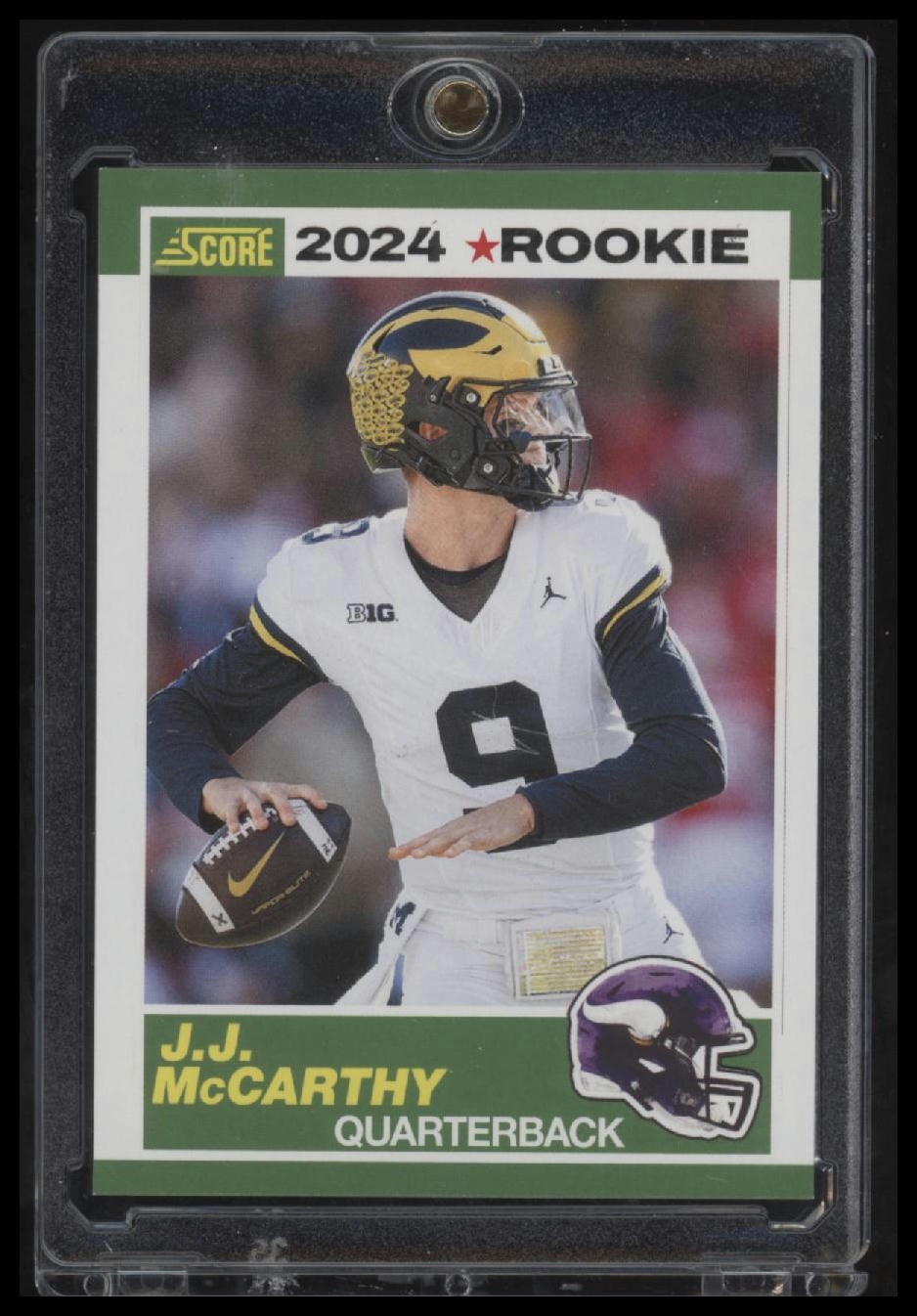 2024 Score #8 J.J. McCarthy 35th Anniversary Rookies Pink