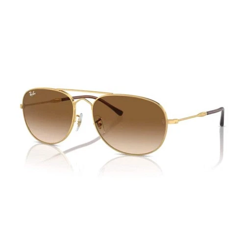 Sunglasses Ray Ban 3735 001/51 57 17 140 Gold Brown Gradient Lens New 100% Authe