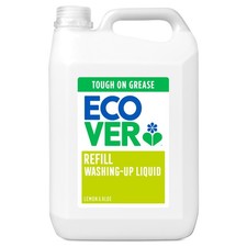 Ecover Washing Up Liquid Refill 5L Lemon & Aloe Vera for Sparkling Dishes 3.34 per litre