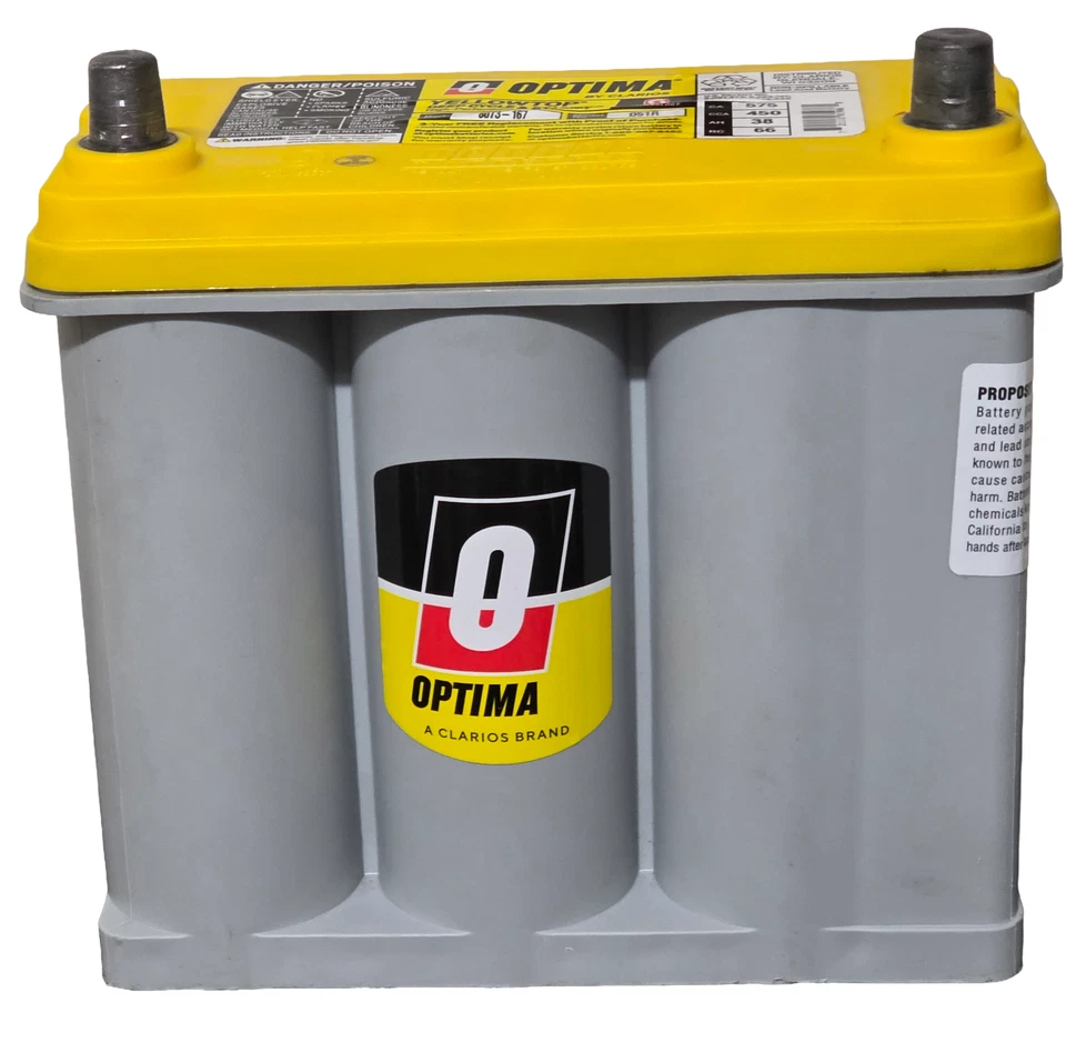 Optima Yellow Top Battery D51R | PN. 8073-167 | CA575 | CCA 450 | AH 38 | RC 66 Foto 4 de 4