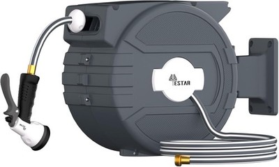 Retractable Garden Hose Reel 1/2x82 ft 7 Function Sprayer