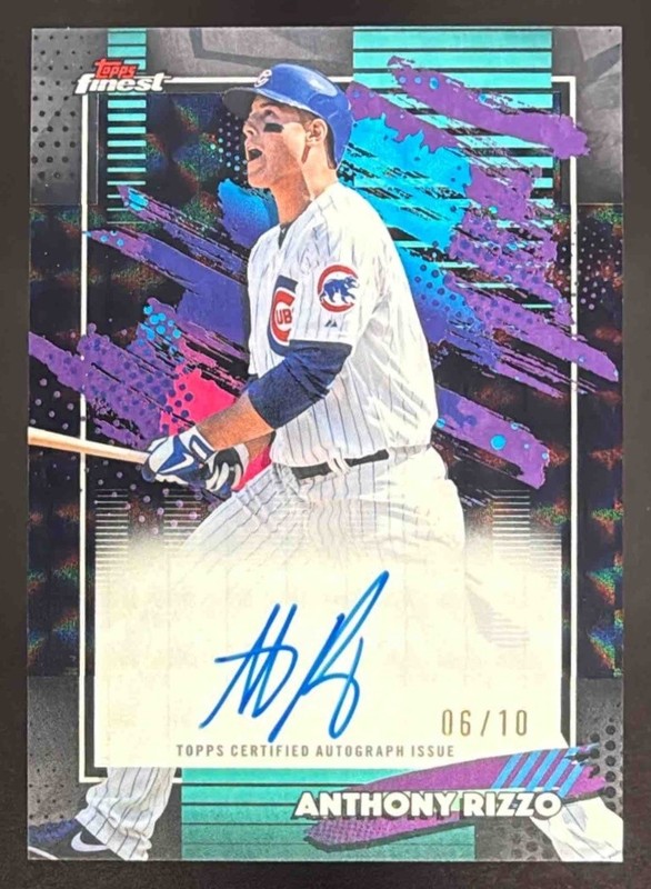 2026 Topps Finest Anthony Rizzo Auto Black Geometric Refractor #/10 Cubs