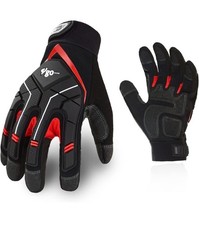 Vgo 1-Pair Synthetic Leather Heavy Duty Mechanic Work Gloves, Small