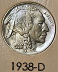 1938 D Denver Buffalo Indian Head Nickel Five Cents 5C .05