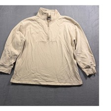 Old Navy Beige Quarter Zip Pullover Sweatshirt Mock Neck Women's Size Large