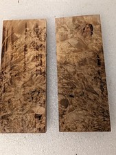 Stabilized Maple Burl Bookmatched Pair 5x2x0.25 