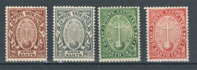 VATICAN EUROPE  MI# 17-20 , B1-B4 HOLY YEAR CROSS MNH SET 1933 LOT (VATIC 341)