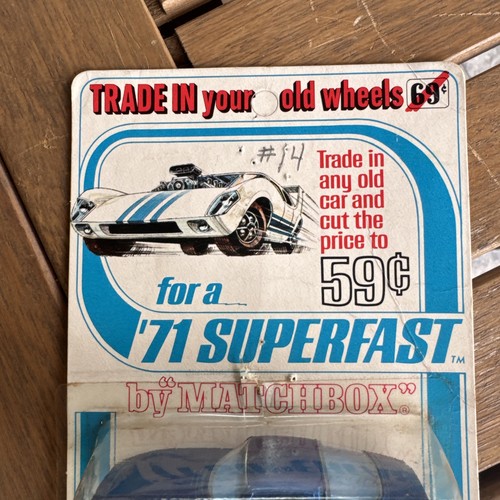 Matchbox ‘71 Superfast ISO Grifo - Blue - RARE Trade-In Blister - Vintage No.14 - Picture 5 of 16