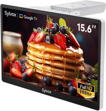 Sylvox 15.6'' Smart Google TV 1080P FHD Compact Foldable 90  Kitchen Mini US