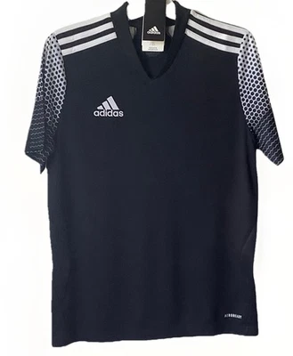 adidas Youth Boys Regista 20 Jersey Youth Size Small Black/White Dots NWT - Image 1 of 4