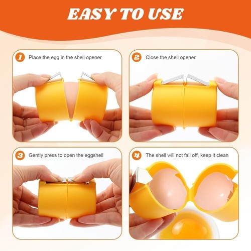 3pcs Egg Shell Opener,Egg Topper Cutter, Handheld Eggs Breaker Multifunctional - Picture 6 of 9