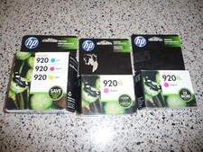 genuine HP 920 Combo-Pack LOT CMY Magenta/Cyan/Yellow Ink 2 bonus magenta